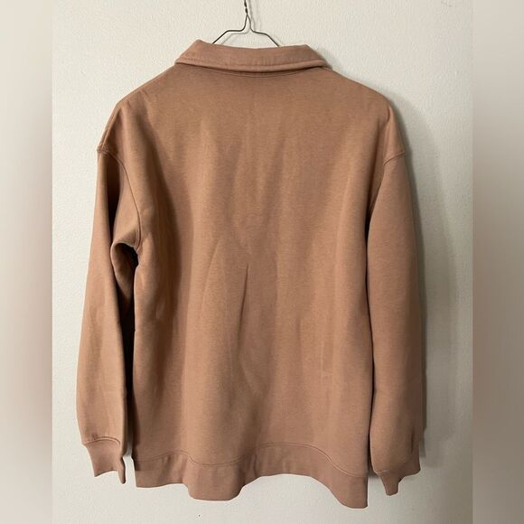 Mondetta Ladies' Collared Fleece Pullover Top - Picture 4 of 12